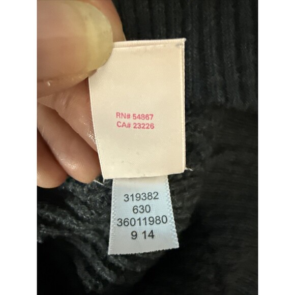 Victoria’s Secret‎ PINK Womens Deep V-Neck Charcoal Sweater Oversized Slouchy - Picture 6 of 11